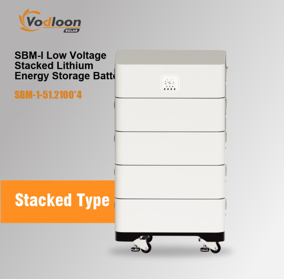 SBM-I 51.2V/400AH Low Voltage Stacked Lithium Battery With Hybrid Inverter 5.5KW/10KW