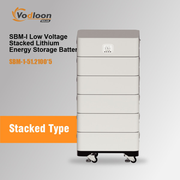SBM-I 51.2V/500AH Low Voltage Stacked Lithium Battery With Hybrid Inverter 5.5KW/10KW