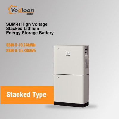 SBM-H 102.4V/100AH High Voltage Vertical Lithium Battery With Hybrid Inverter 5.5KW/10KW