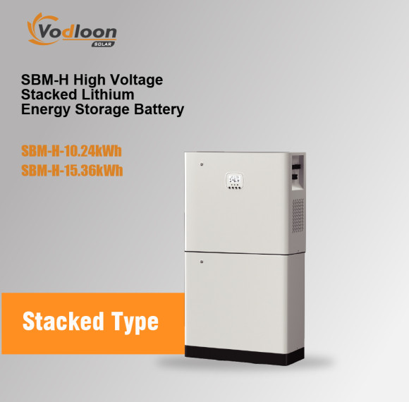 SBM-H 102.4V/100AH High Voltage Vertical Lithium Battery With Hybrid Inverter 5.5KW/10KW