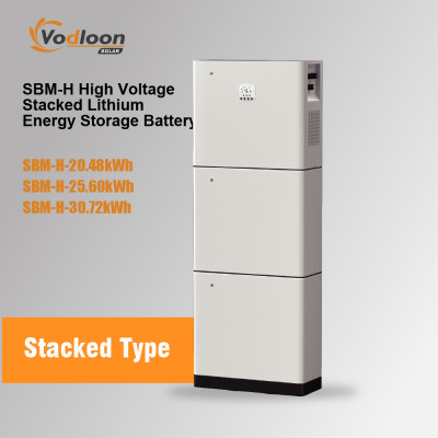 SBM-H 102.4V/150AH High Voltage Vertical Lithium Battery With Hybrid Inverter 5.5KW/10KW