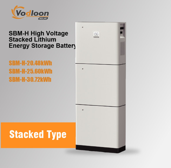 SBM-H 102.4V/150AH High Voltage Vertical Lithium Battery With Hybrid Inverter 5.5KW/10KW