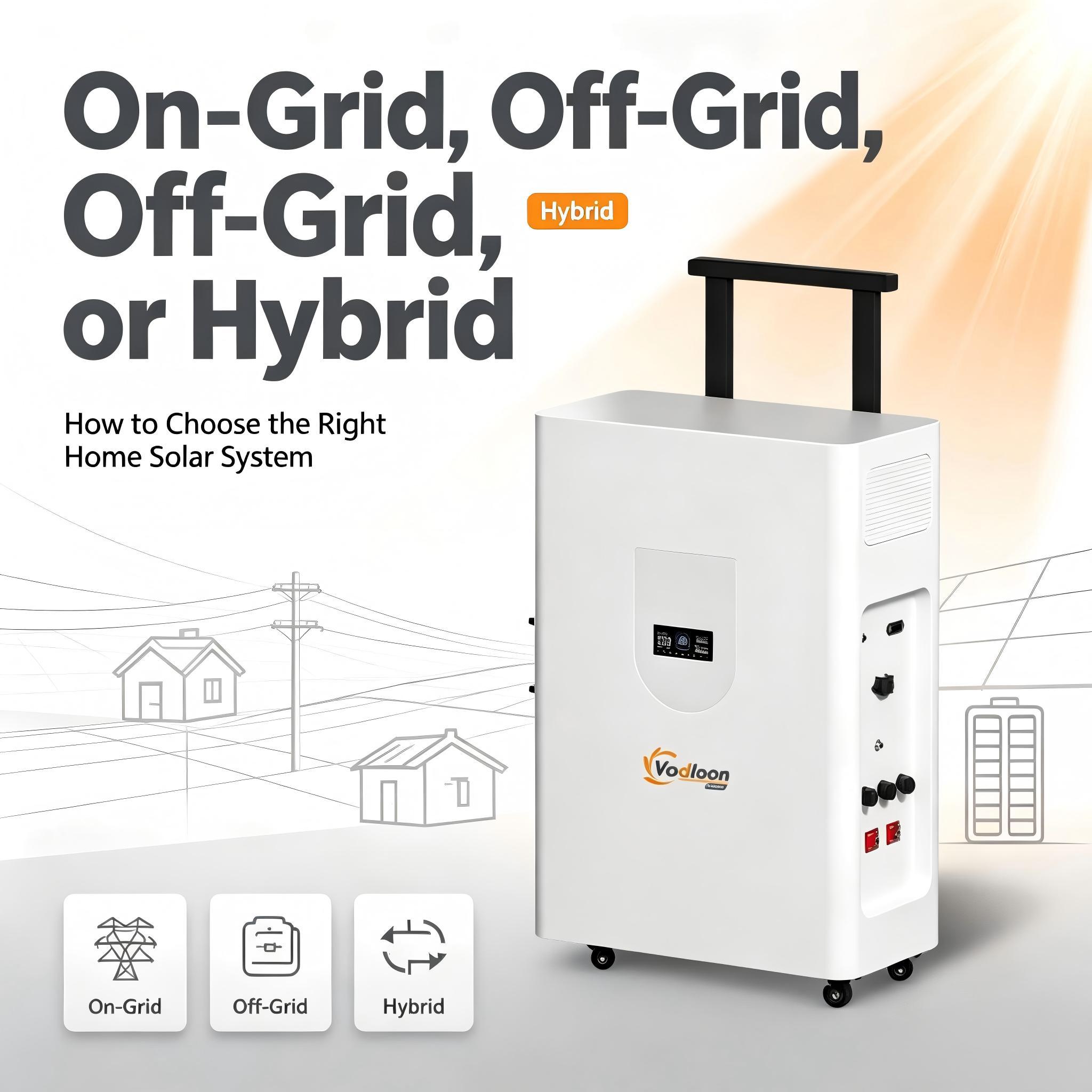 On-Grid, Off-Grid, or Hybrid: How to Choose the Right Home Solar System
