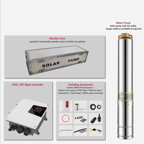 S4PC(b)-4 Inch Solar Submersible Borehole Pump Plastic Impeller Pump with MPPT Controller