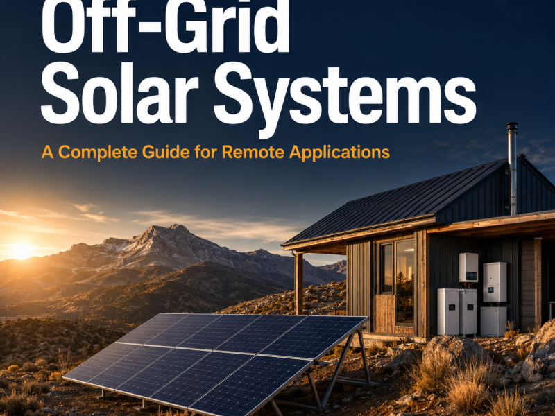 Off-Grid Solar Systems: A Complete Guide for Remote Applications