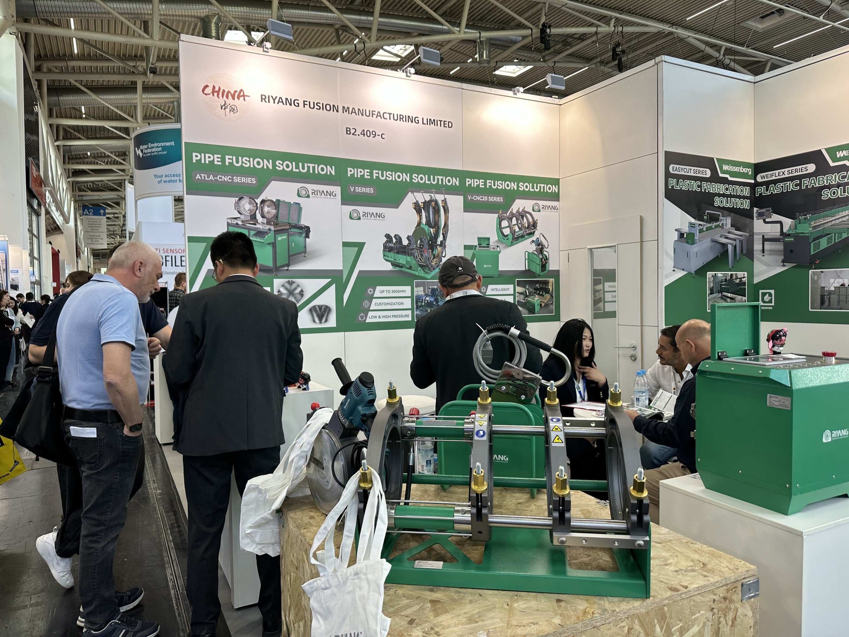 Technical discussions with environmental equipment manufacturers at IFAT 2026