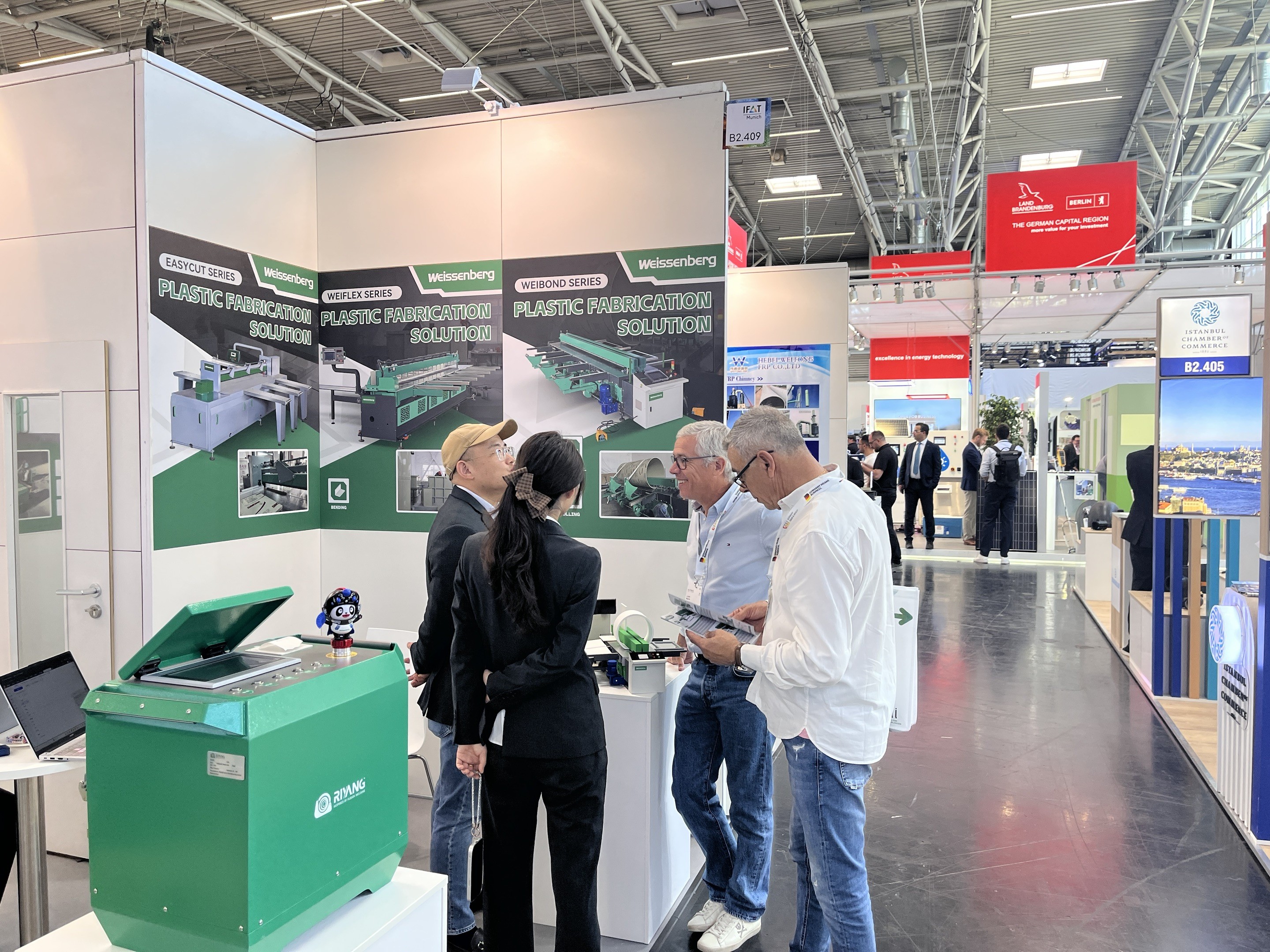 Technical discussions with environmental equipment manufacturers at IFAT 2026