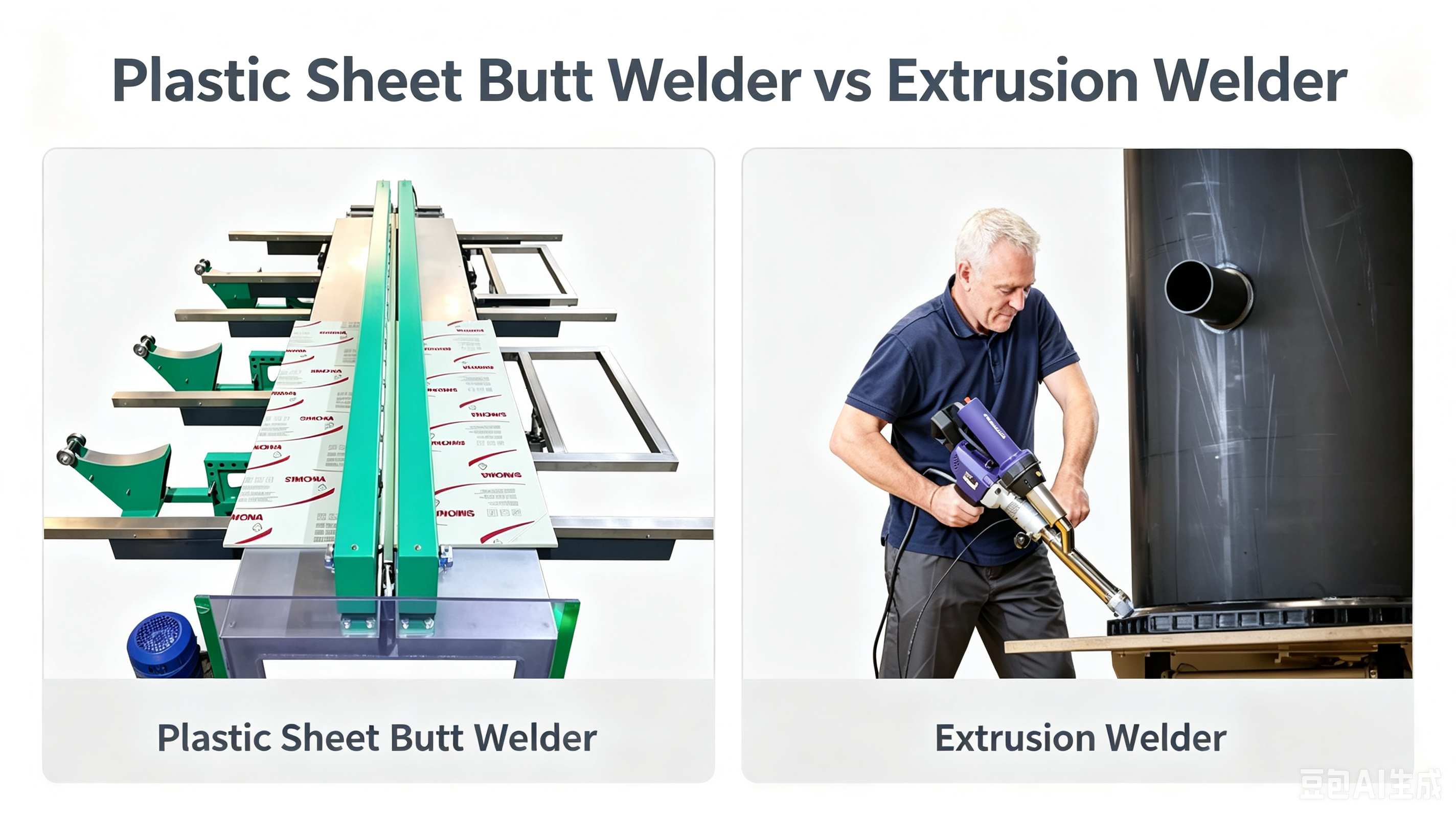 Kunststoffplatten-Stumpfschweißgerät vs. Extrusionsschweißgerät: Welche Technologie ist die richtige für Ihren Betrieb?