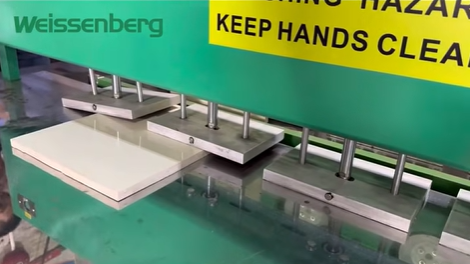 90 degree vertical butt welding on WeiBond 5000 plastic sheet welding machine