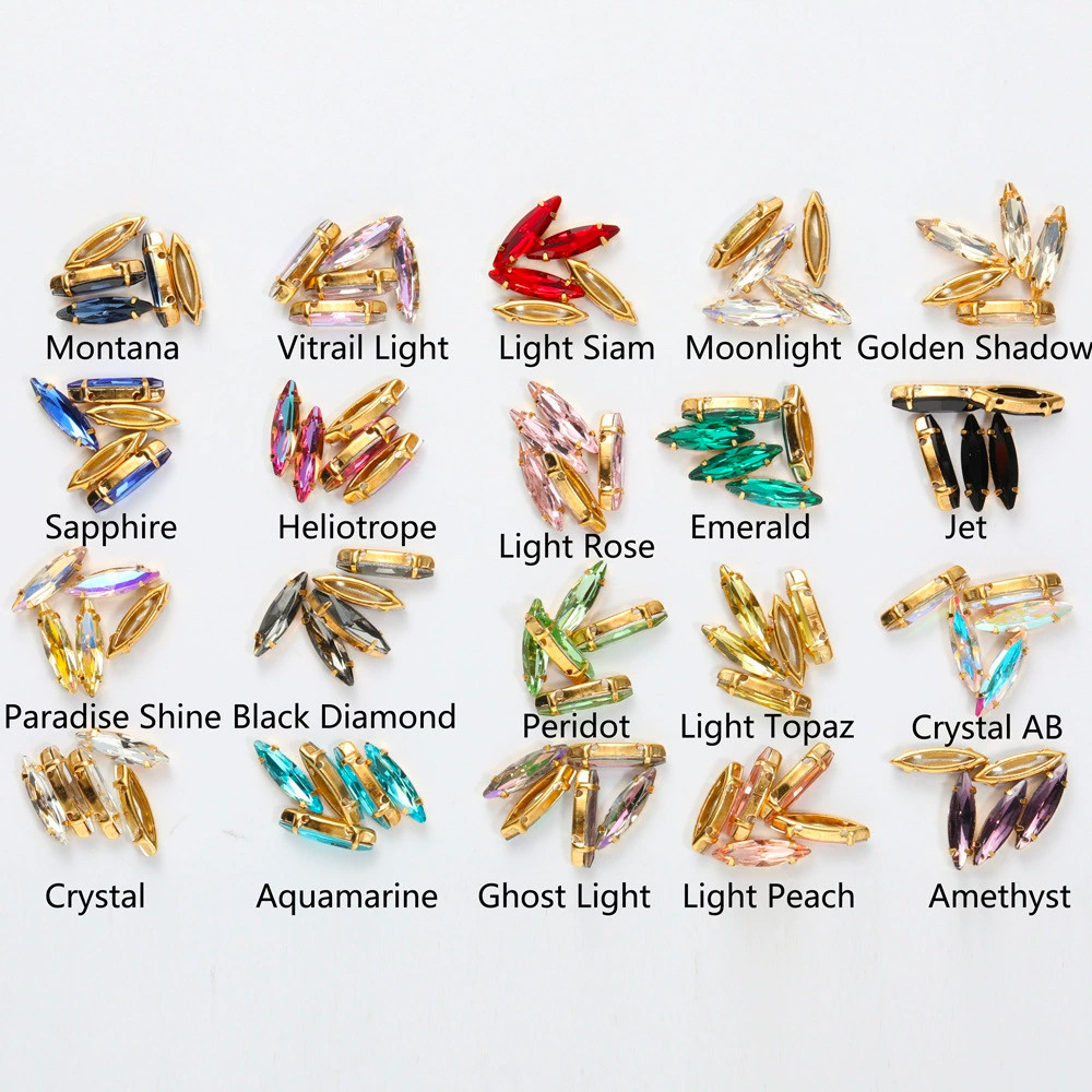 Marquise claw rhinestones