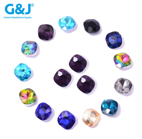Round Fancy Glass Rhinestones |Round-shaped glass rhinestones | SQUARE ROUND CORNER