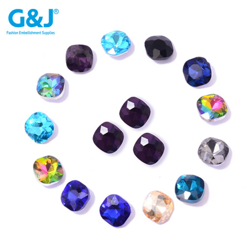 Round Fancy Glass Rhinestones |Round-shaped glass rhinestones | SQUARE ROUND CORNER