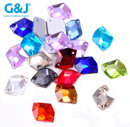 Special-shaped glass hand-sewn stone | Jewelry Accessories Wholesale