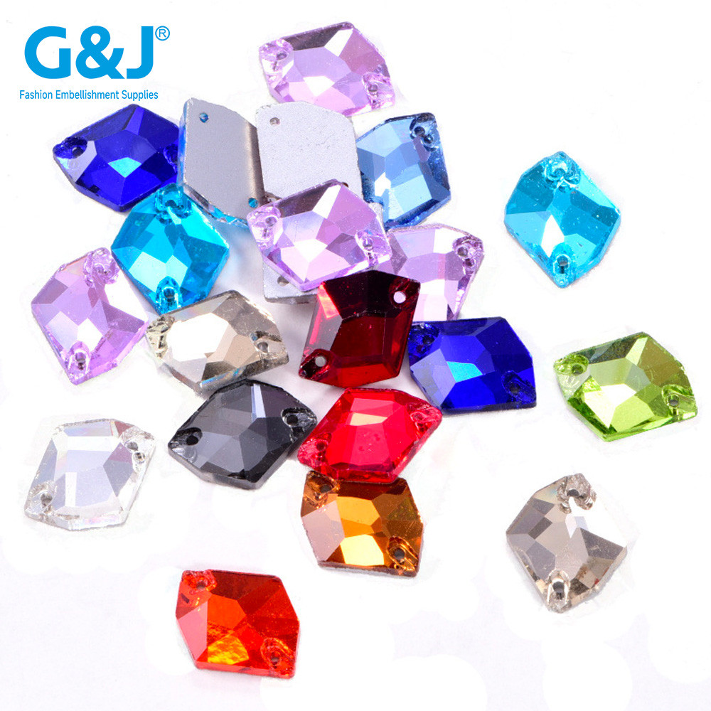 Special-shaped glass hand-sewn stone | Jewelry Accessories Wholesale