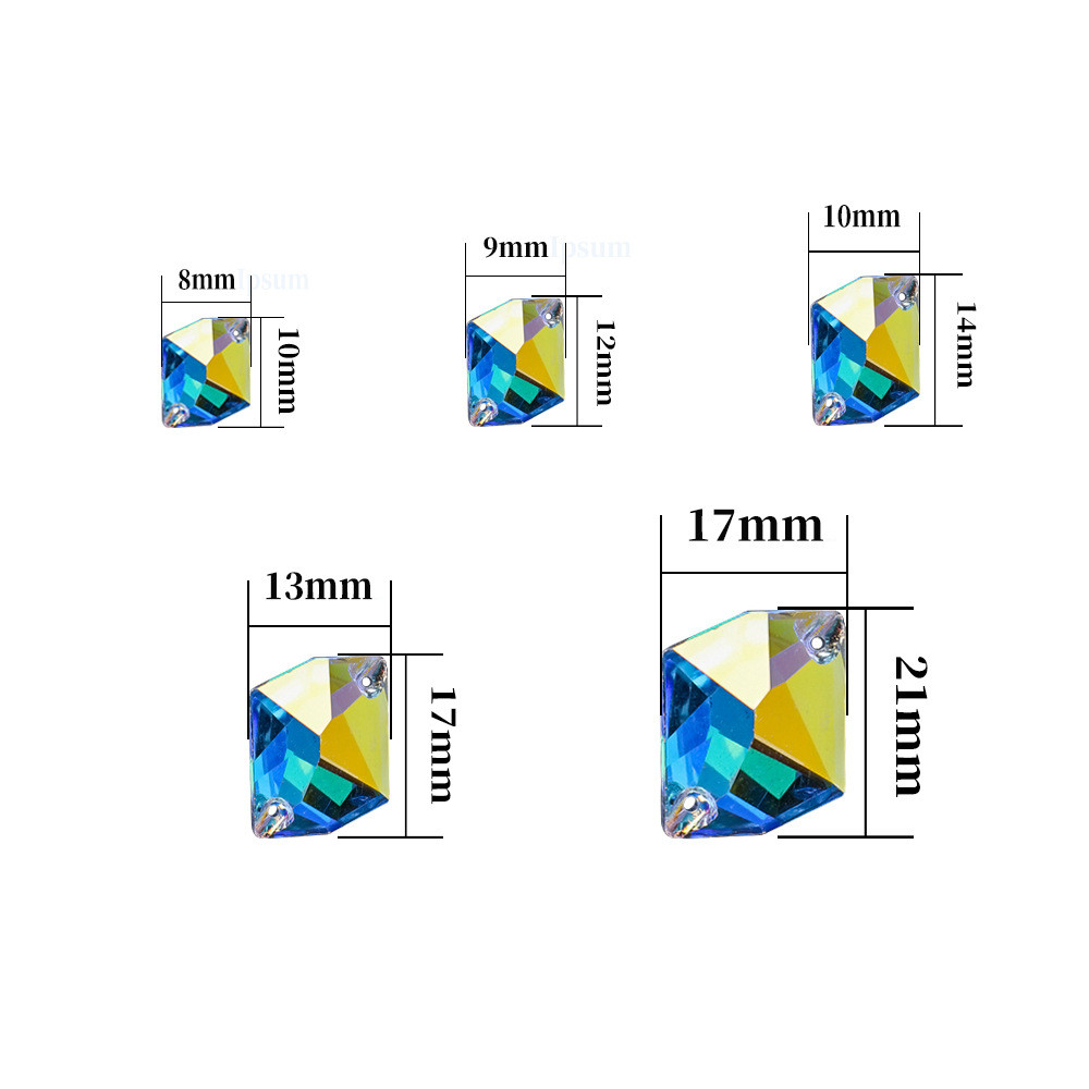 Special-shaped glass hand-sewn stone