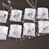 Rectangular right angle 2 Hole Flatback Rhinestone |Acrylic flat-bottomed double-hole rectangular drill |Imitation acrylic