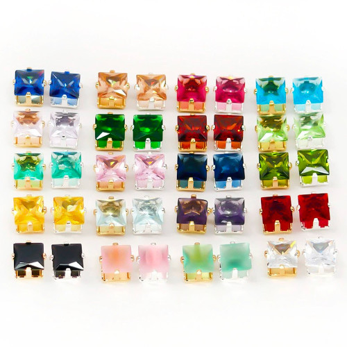 Four-claw square rhinestone | accessory  claw stone | jewelry accessorie  | sew on rhinestones