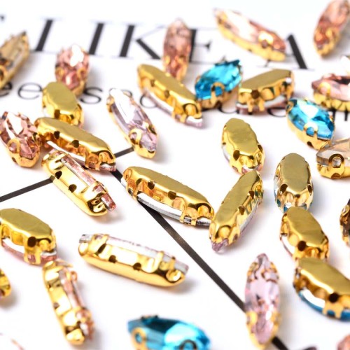 Four-D claw, horse-eye shape | accessory claw stone | jewelry accessorie | sew on rhinestones