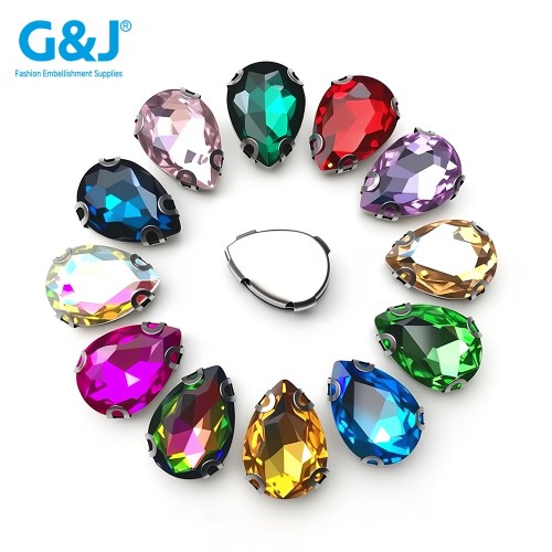 Four-claw design, teardrop-shaped rhinestone | accessory claw stone | jewelry accessorie | sew on rhinestones