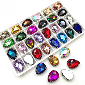 Four-claw design, teardrop-shaped rhinestone  | accessory claw stone | jewelry accessorie | sew on rhinestones