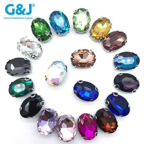 D-claws, four oval ears  | accessory claw stone | jewelry accessorie | sew on rhinestones