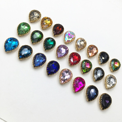 Teardrop shape Wave Claw Rhinestone  | accessory claw stone | jewelry accessorie | sew on rhinestones