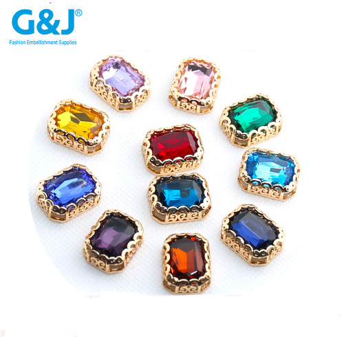 Rectangular octagon Bird Nest Claw Rhinestone | accessory claw stone | jewelry accessorie | sew on rhinestones