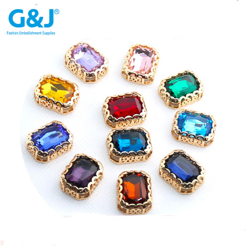 Rectangular octagon Bird Nest Claw Rhinestone | accessory claw stone | jewelry accessorie | sew on rhinestones