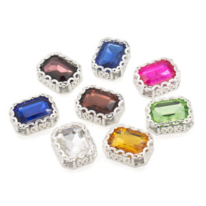 Rectangular octagon Bird Nest Claw Rhinestone | accessory claw stone | jewelry accessorie | sew on rhinestones