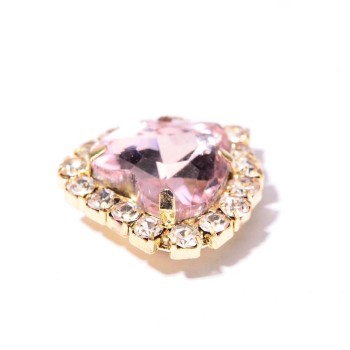 Heart-shaped Claw Rhinestone with chain | accessory claw stone | jewelry accessorie | sew on rhinestones