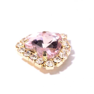 Heart-shaped Claw Rhinestone with chain | accessory claw stone | jewelry accessorie | sew on rhinestones