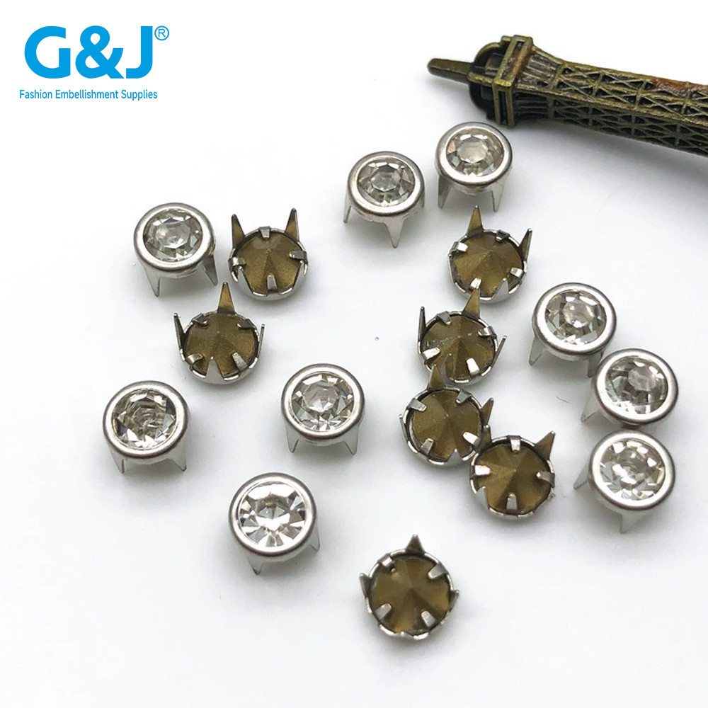 round 8 Claw Rhinestone | Clasp Drill Series Eight-Paw Base  | Customized rhinestones