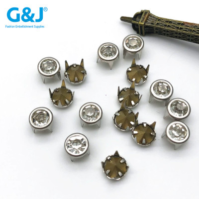 round 8 Claw Rhinestone | Clasp Drill Series Eight-Paw Base  | Customized rhinestones