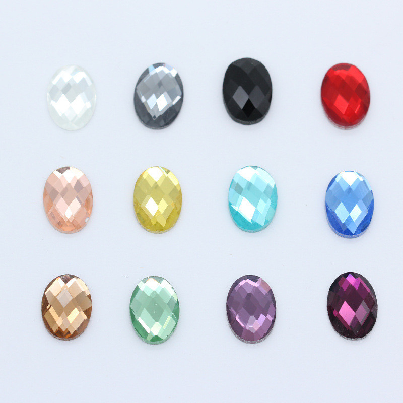 oval Flatback Glass Rhinestones