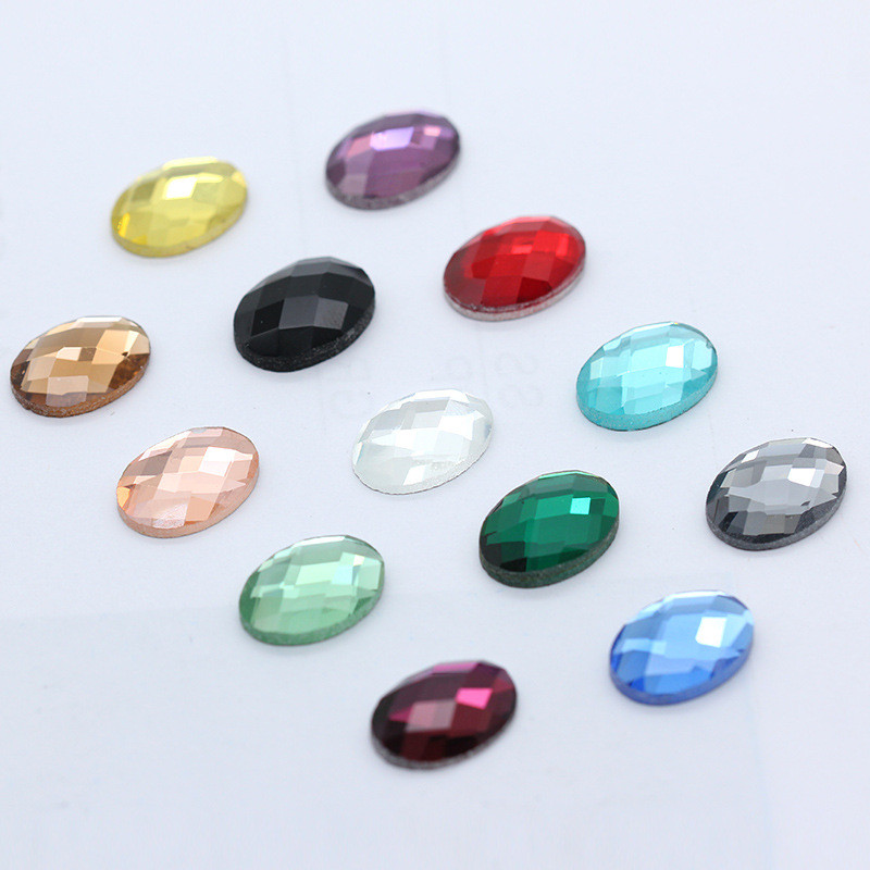 oval Flatback Glass Rhinestones