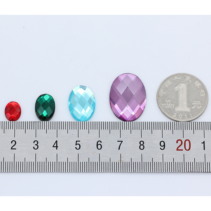 oval Flatback Glass Rhinestones
