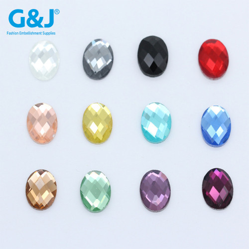 oval Flatback Glass Rhinestones | Flat-bottomed crystal sheet | jewelry accessorie | sew on rhinestones