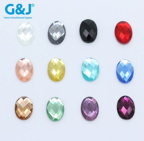oval Flatback Glass Rhinestones | Flat-bottomed crystal sheet | jewelry accessorie | sew on rhinestones