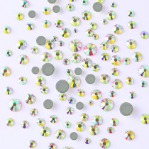 round Flatback Glass Rhinestones | Flat-bottomed crystal sheet | jewelry accessorie | sew on rhinestones