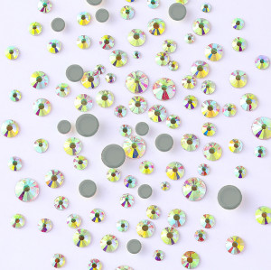 round Flatback Glass Rhinestones | Flat-bottomed crystal sheet | jewelry accessorie | sew on rhinestones