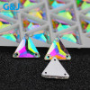 triangle Sew-on Glass Rhinestones | Triangular hand sewing awl | jewelry accessorie | sew on rhinestones |acrylic gemstones flat back