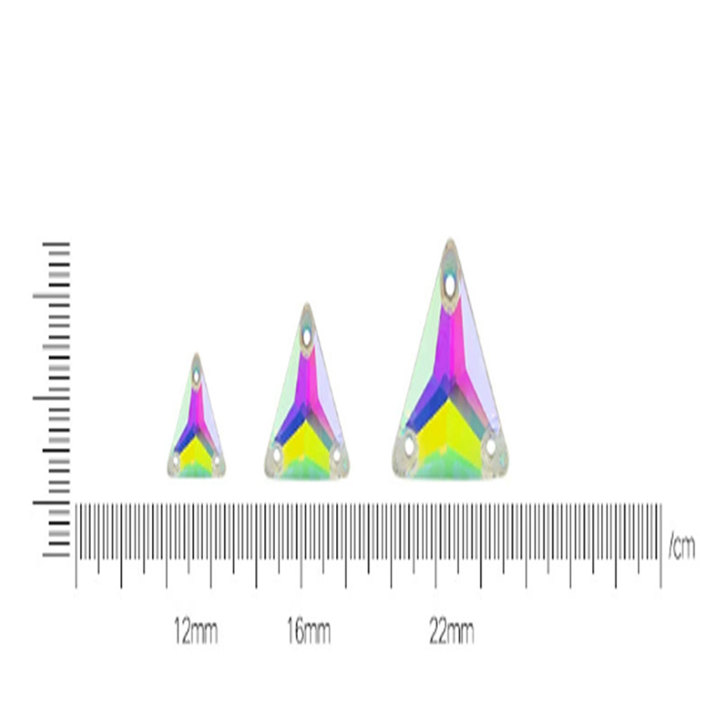 triangle Sew-on Glass Rhinestones
