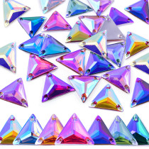 triangle Sew-on Glass Rhinestones |  Triangular hand sewing awl | jewelry accessorie | sew on rhinestones
