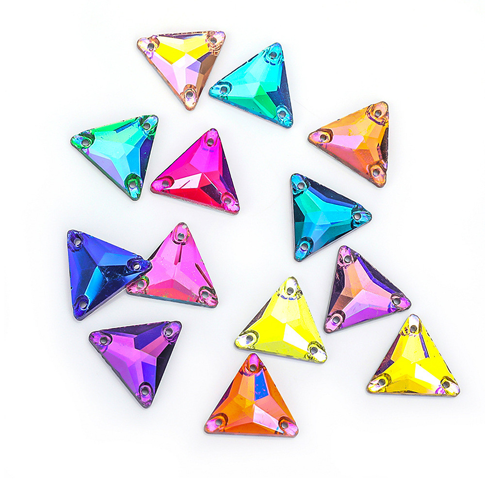 triangle Sew-on Glass Rhinestones