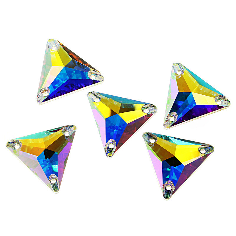 triangle Sew-on Glass Rhinestones