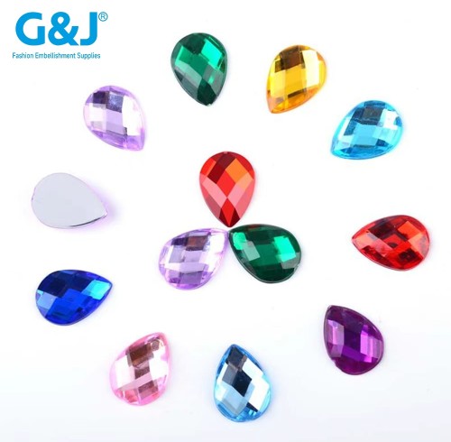 drop shape Flatback glass rhinestones | Flat-bottomed crystal sheet | jewelry accessorie