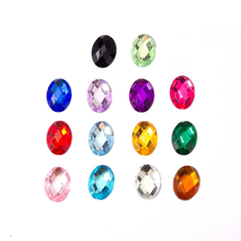 oval Flatback Acrylic Rhinestones 