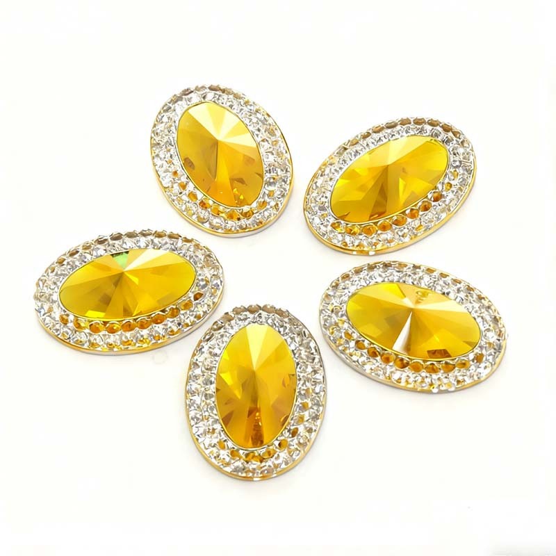 oval Flatback Resin Rhinestones