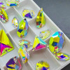 triangle Sew-on Resin Rhinestone | Wholesale Resin Rhinestones | Three-hole hand-sewn stone