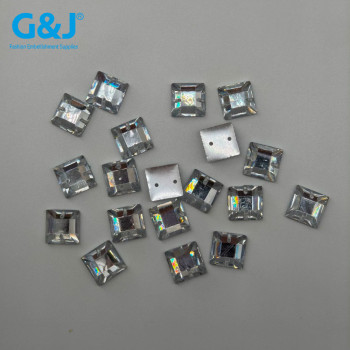 square Sew-on Resin Rhinestone | Wholesale Resin Rhinestones | Rectangular resin hand-sewn stone